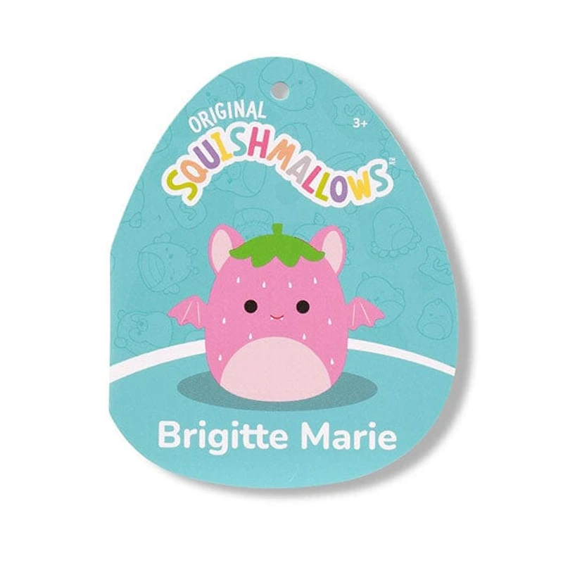 Squishmallows Super Soft Plush Toys 7.5" Brigitte Marie the Pink Strawberry Bat
