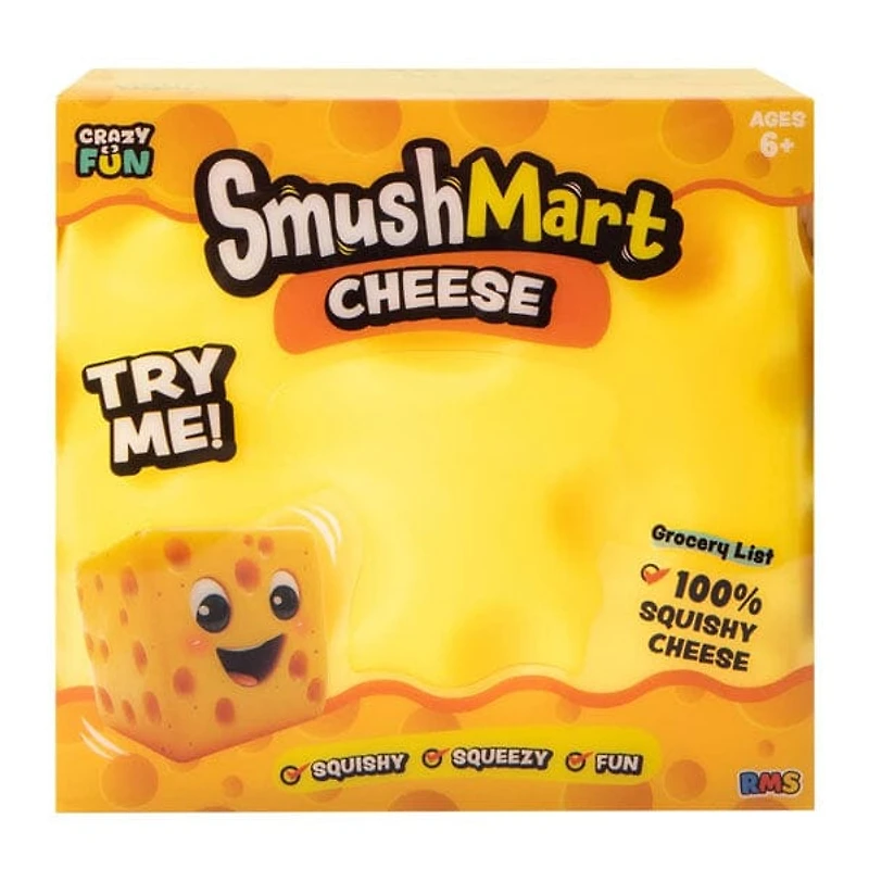 RMS® SmushMart Giant Cheese Block Squishy Fidget Toy (1pc)