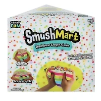 RMS® SmushMart Giant Rainbow Layer Cake Slice Squishy Fidget Toy (1pc)