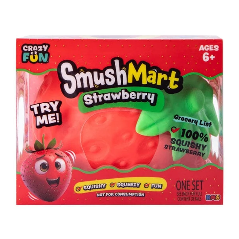 RMS® SmushMart Giant Scented Squishy Strawberry Fidget Toy (1pc)