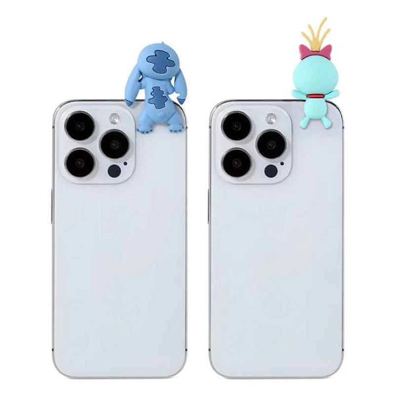 Disney's Lilo & Stitch Stick-On Phone Buddy Phone Hugging Figurines (2pk) Stitch & Scrump