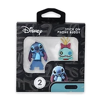 Disney's Lilo & Stitch Stick-On Phone Buddy Phone Hugging Figurines (2pk) Stitch & Scrump