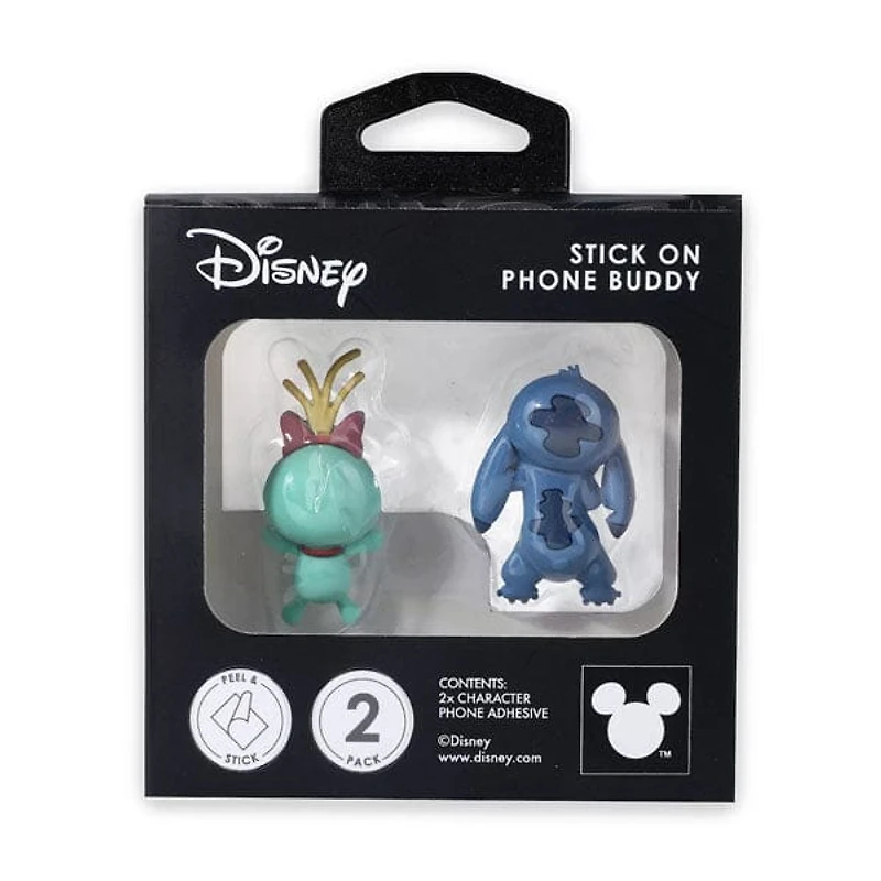 Disney's Lilo & Stitch Stick-On Phone Buddy Phone Hugging Figurines (2pk) Stitch & Scrump