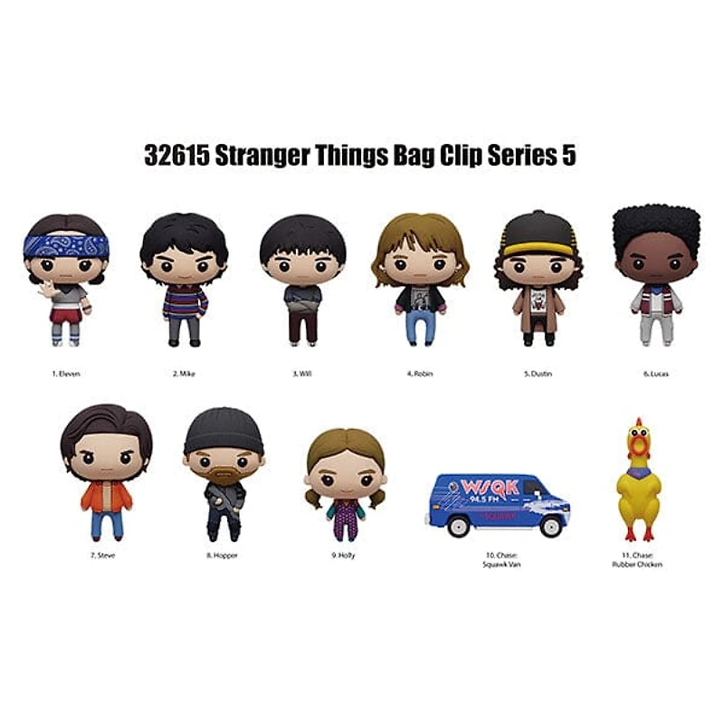 3D Stranger Things Series 5 Foam Bag Clip Blind Bag (1pc)