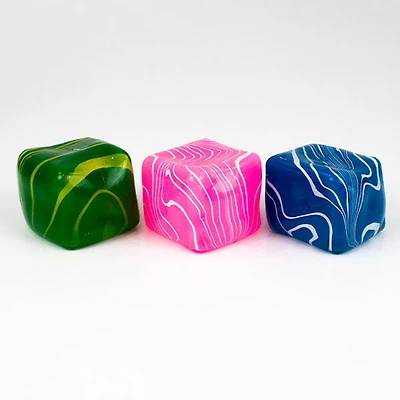 Sugah-Mals Marble Squares Sugar Cube Stress Ball Squishy Fidget Toy (1pc) Color Ships Assorted