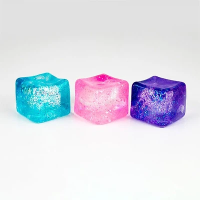 Sugah-Mals Glitter Sugar Cube Stress Ball Squishy Fidget Toy (1pc) Color Ships Assorted