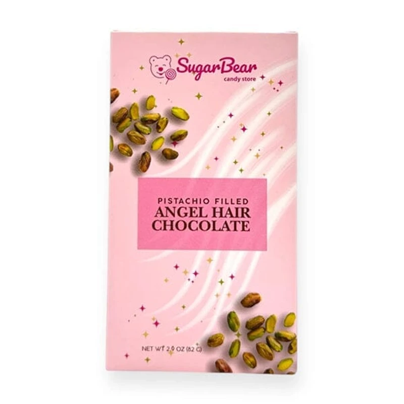 Sugar Bear Candy Pistachio Cream Filled Angel Hair Chocolate Bar (82g)