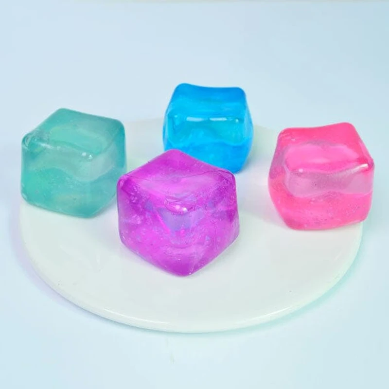 SugarSqueez Cube Squishy Fidget Sugar Stress Ball (1pc) Assorted Colors