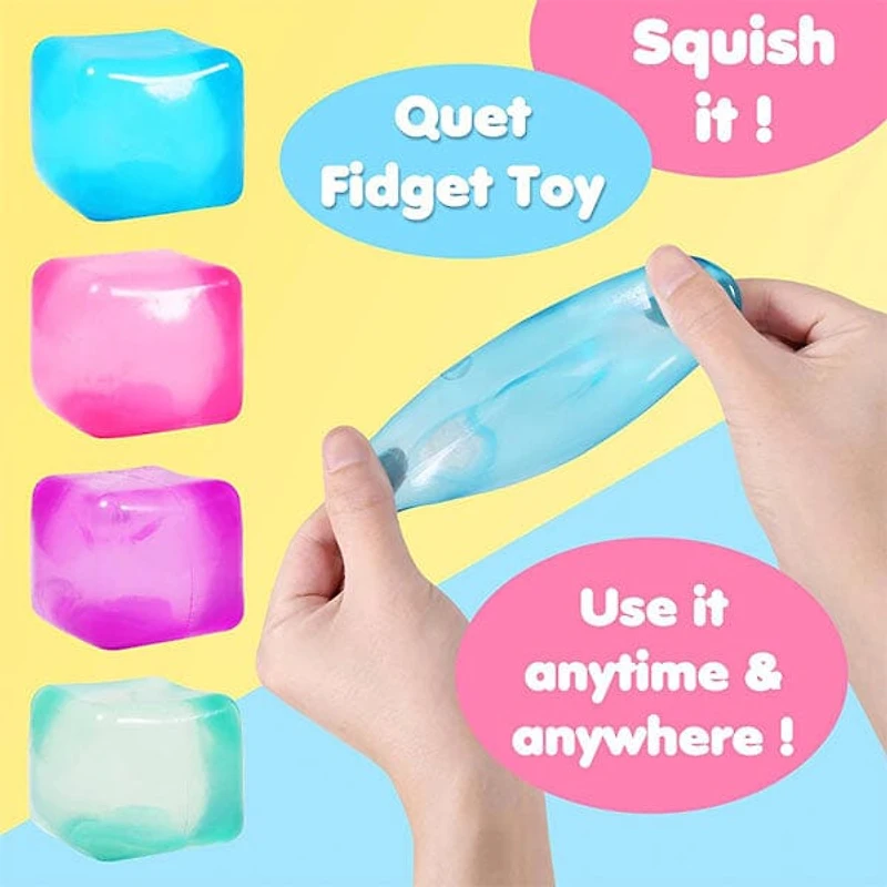 SugarSqueez Cube Squishy Fidget Sugar Stress Ball (1pc) Assorted Colors