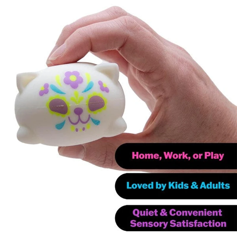 Nee Doh® Sugar Skull Cats Squishy Fidget Toy (1pc) Color Ships Assorted