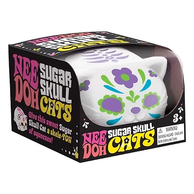 Nee Doh Sugar Skull Cats Squishy Fidget Toy (1pc) Color Ships Assorted