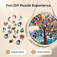 Studio Art DIY Acrylic Suncatcher Puzzle (84 Pieces) Tree Of Life