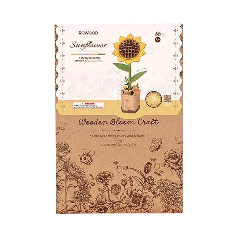 Rowood Sunflower Wooden Bloom Craft DIY Kit (86pc)