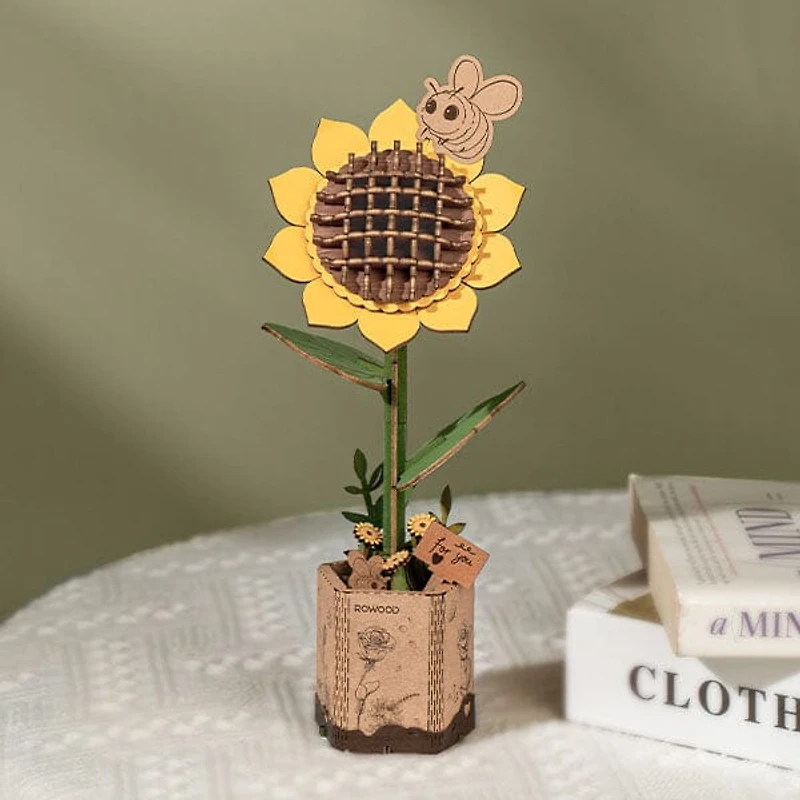 Rowood Sunflower Wooden Bloom Craft DIY Kit (86pc)