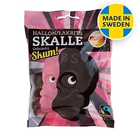 BUBS Godis: Raspberry Foam Liquorice Skull Candy (90g) Made in Sweden
