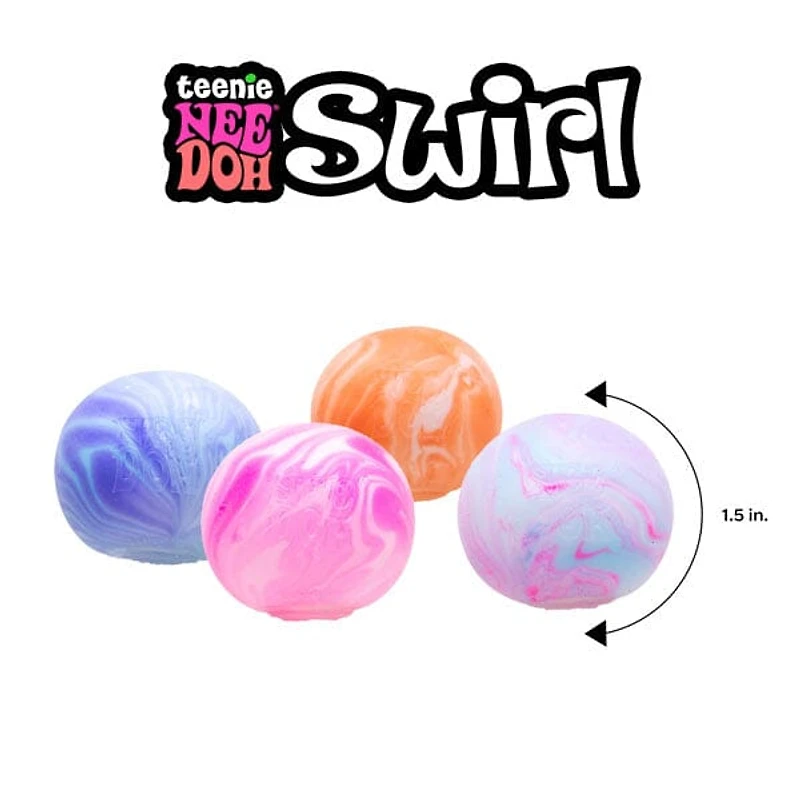 Nee Doh Teenie Swirl Mini Stress Balls Squishy Fidget Toys (4pc)