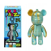 Pour Palz DIY Teddy Bear Keychain Paint Pour Kit (Color Ships Assorted)