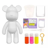 Pour Palz DIY Teddy Bear Keychain Paint Pour Kit (Color Ships Assorted)