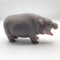 True Heart Treasures Silicone Reborn Animals: Mini Hippo Newborn Baby (Includes Bed & Bottle)