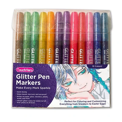 TouchHero - Glitter Pen Markers - 12pk