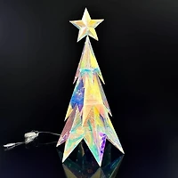 LitLuster Geometric LED Multi-Color Holographic Christmas Tree