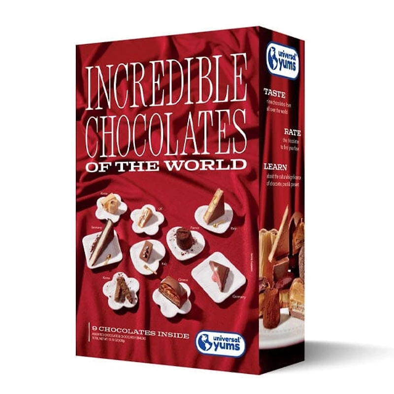 Universal Yums Snack Box: Incredible Chocolates of the World (9 Pieces)
