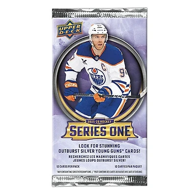 Upper Deck NHL Trading Card Pack Series One 2025-26 (1 Pack of 12 Cards)