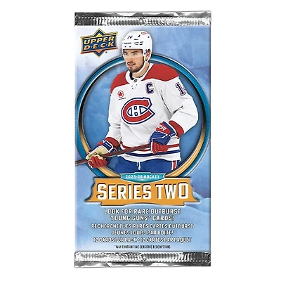 Upper Deck NHL Trading Card Pack Series Two 2025-26 (1 Pack of 12 Cards)