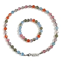 SunnyVibe UV Jewelry Set (Necklace & Bracelet) Changes Color in the Sun!