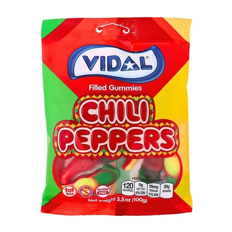 Vidal Spicy Chili Peppers Filled Gummies - 3.5oz