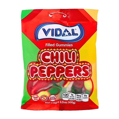 Vidal Spicy Chili Peppers Filled Gummies - 3.5oz