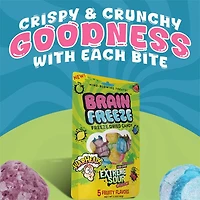 Brain Freeze x Warheads: Extreme Sour Crunch Freeze Dried Candy (2.2oz) Mixed Fruit Flavor