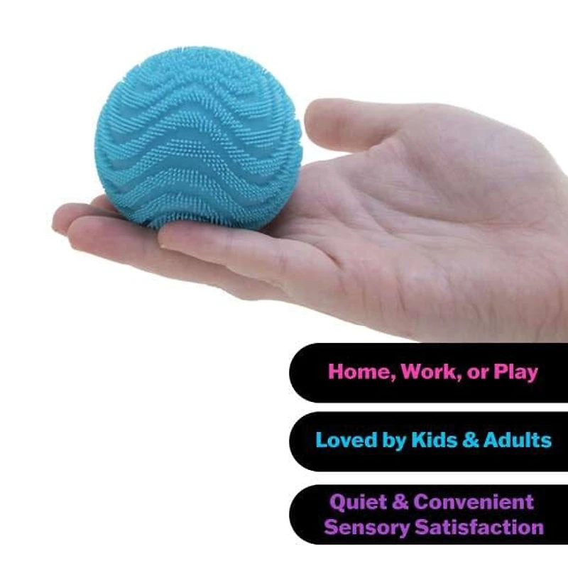 Nee Doh Fuzz Ball Wonder Waves Textured Squishy Fidget Stress Ball (1pc) Assorted Colors