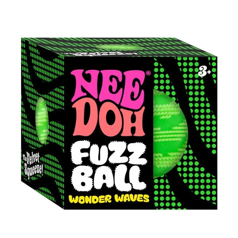 Nee Doh Fuzz Ball Wonder Waves Textured Squishy Fidget Stress Ball (1pc) Assorted Colors
