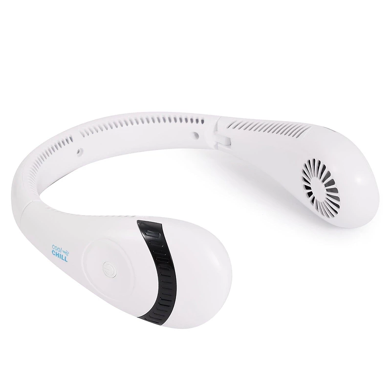 Cool Chill: Foldable NeckSlim Fan With Digital Display in White