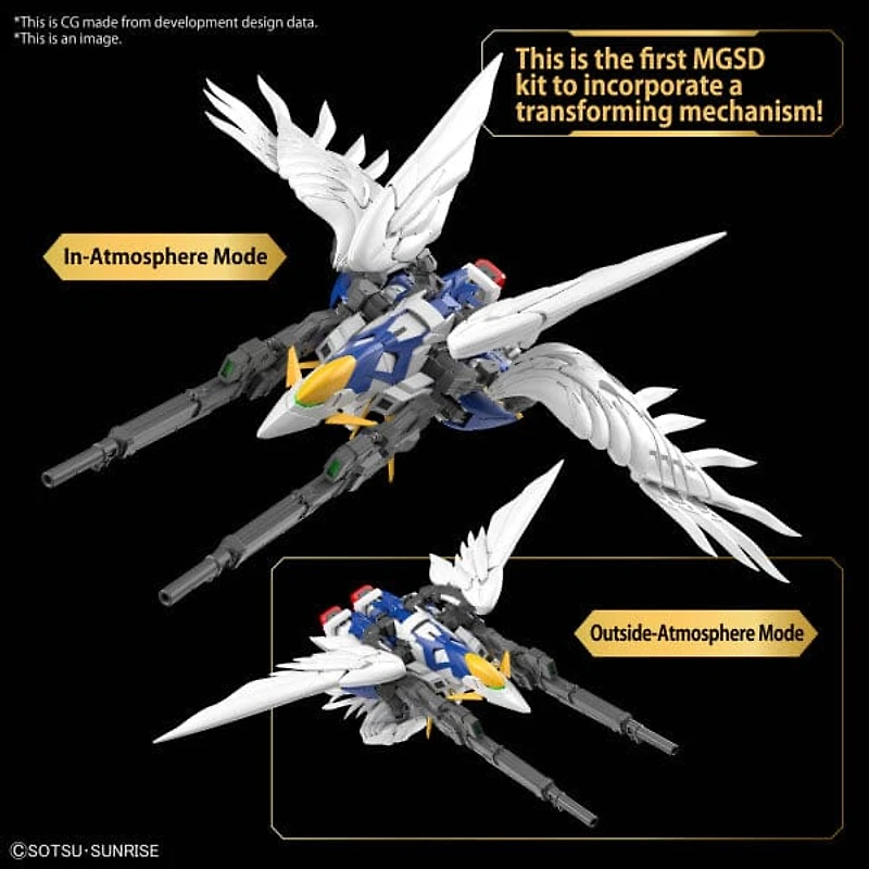 BANDAI Hobby MGSD XXXG-00W0 Wing Gundam Zero EW 1/144 Scale 5" Model Kit