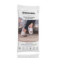 Shhhandals Unisex Anti-Slip Waterproof Comfort Pool Slides - White (Multiple Sizes)