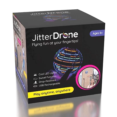 Jitter Drone | Flying UFO Light-Up Boomerang Ball