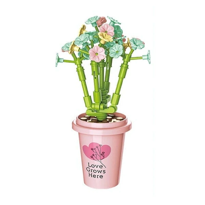 DIY Botanical Building Block Sets: Collectible Assorted Mini Pots