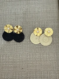Cm sphere/pearl earings