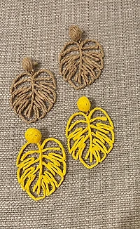 M Rafia earings
