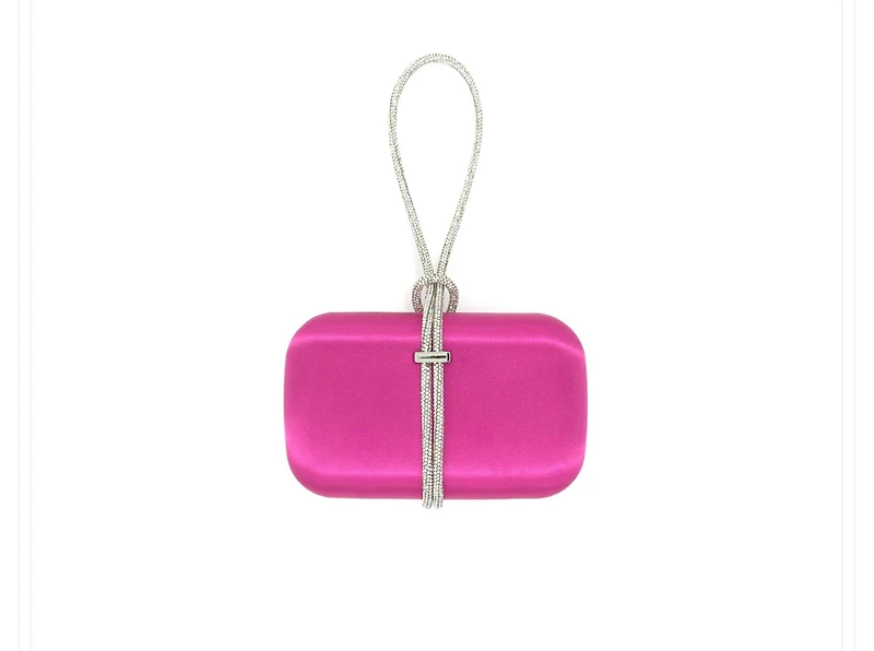 B satin clutch