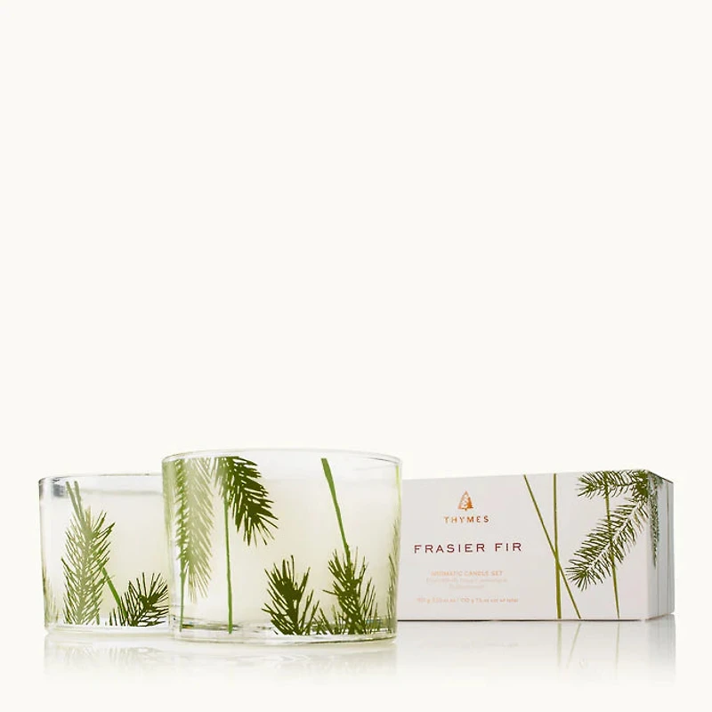 Fraiser fair candle set of 2 pine  needle