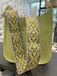 Vegan leather small messenger with  strap