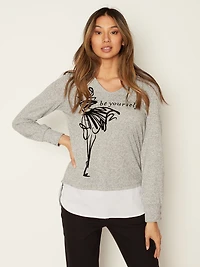 Semi-fitted knit tunic