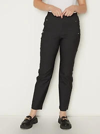 Pantalon droit semi-ajusté à enfiler - Petite