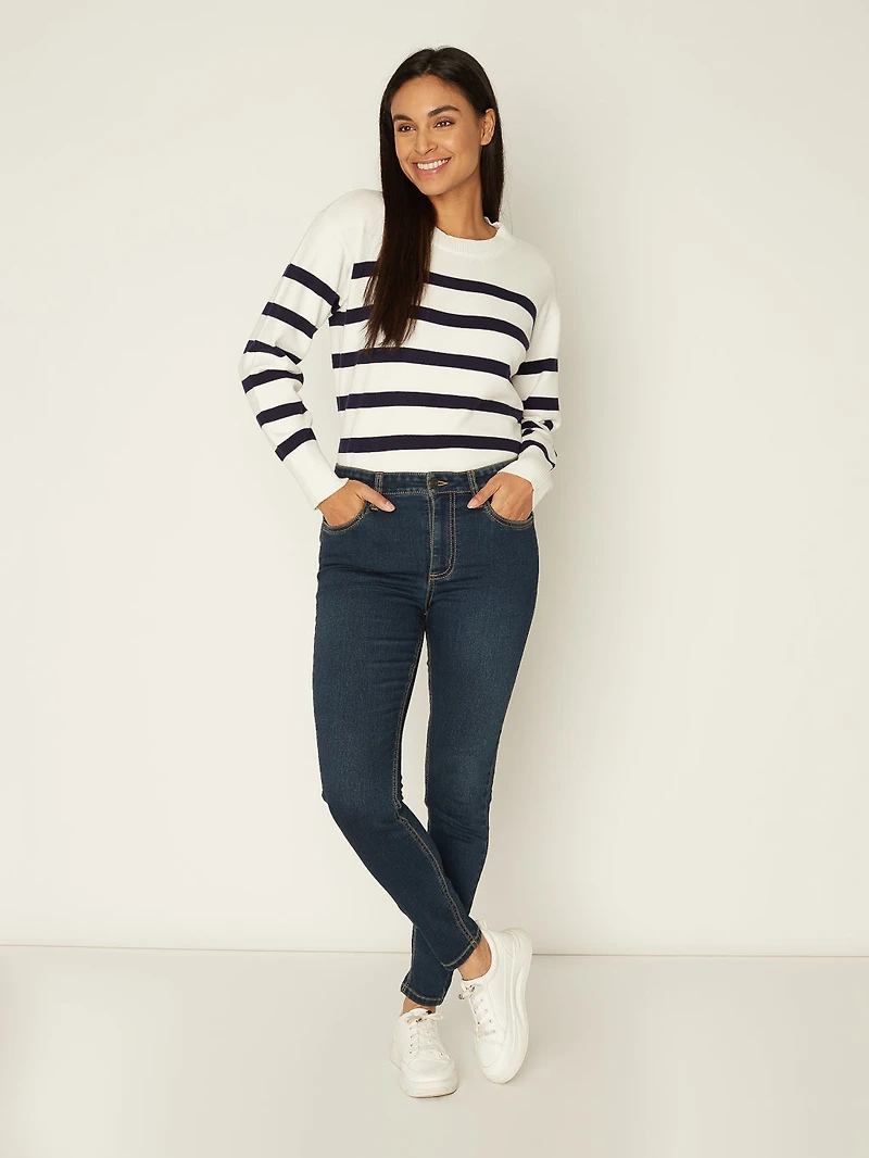 Jean skinny ajusté à la cheville