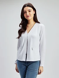 Cardigan semi-ajusté à manches longues