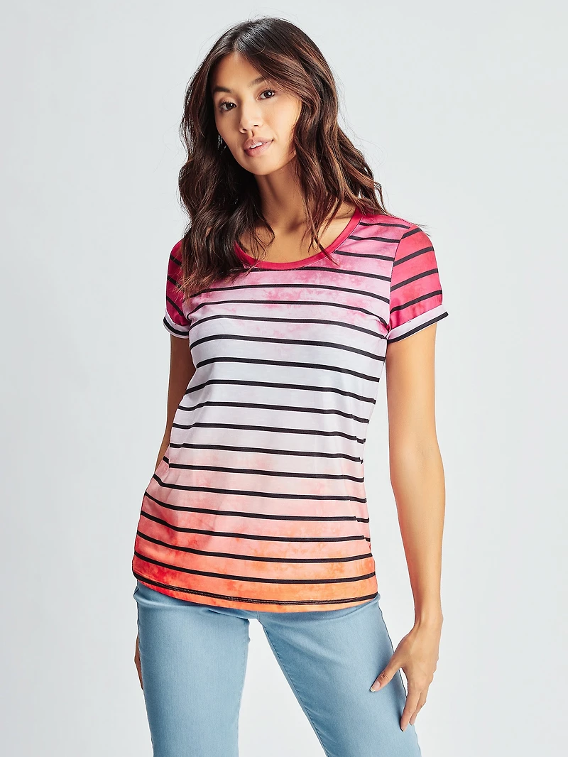 T-shirt semi-ajusté à manches courtes