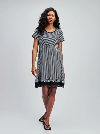 Robe midi évasée en tricot